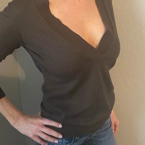 Banana Republic Brown V Neck Sweater Sz Sm